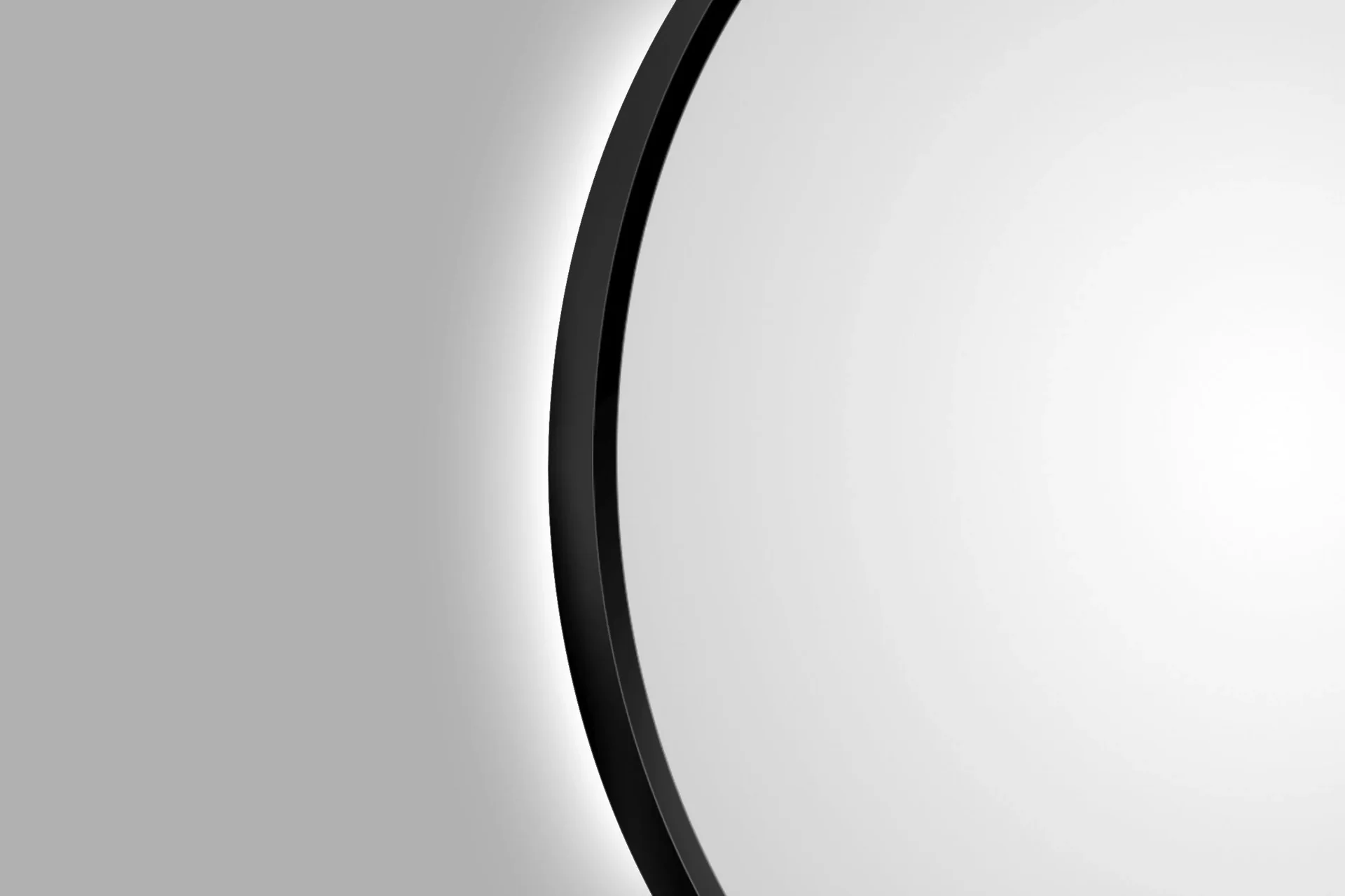 Dekorativer Wandspiegel "Black Hole" - Light indirekter LED Beleuchtung Ø 60 cm - 1