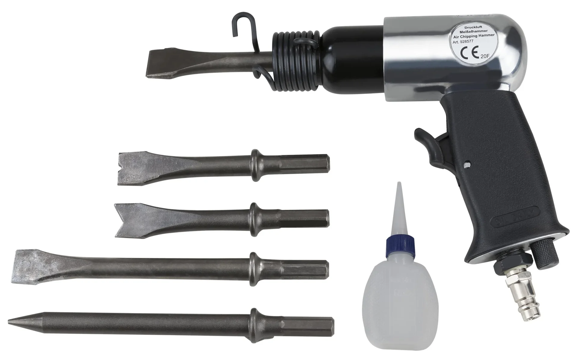 Druckluft-Meißenhammer-Set inklusive Zubehör - 0