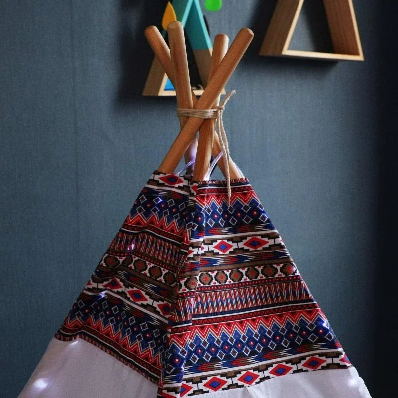 Tipi Zelt Farbe LED Multi / Weiß - 7