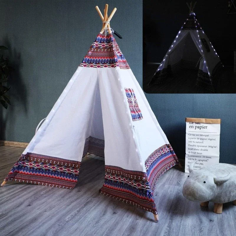 Tipi Zelt Farbe LED Multi / Weiß - 9