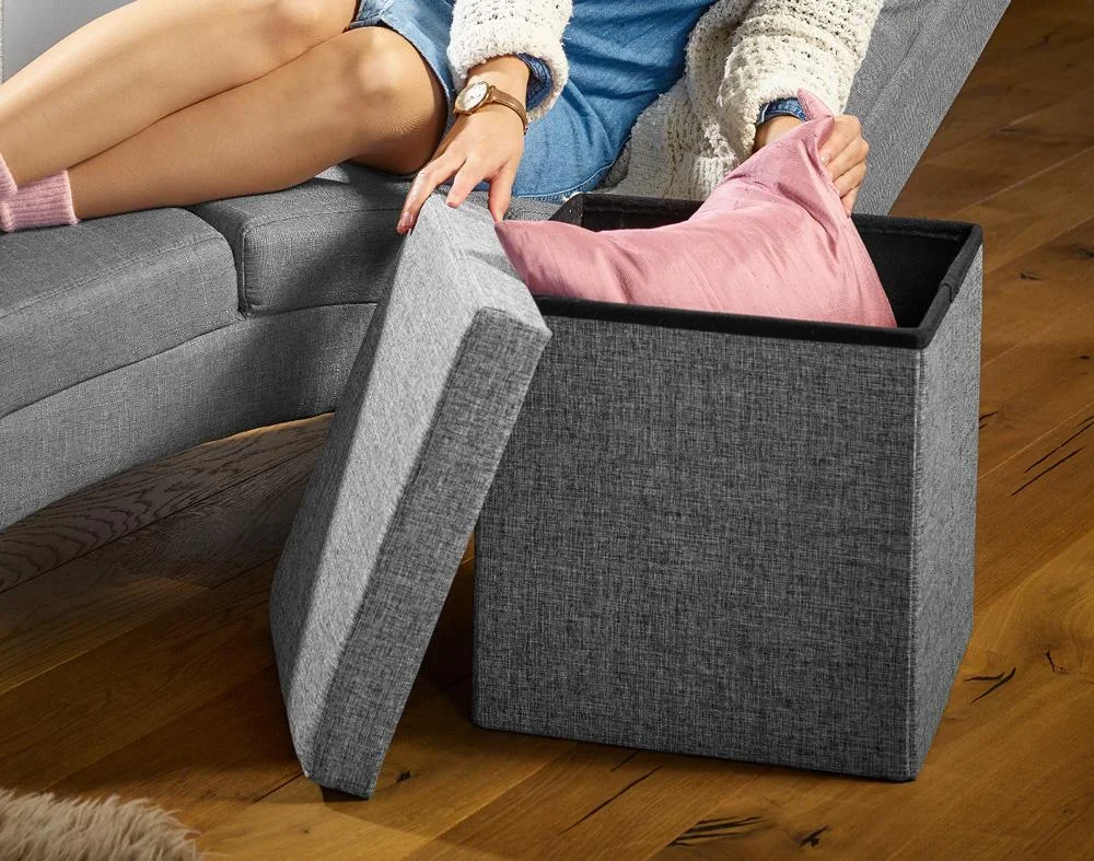 Klappbarer Hocker mit Ablage Gri - 4