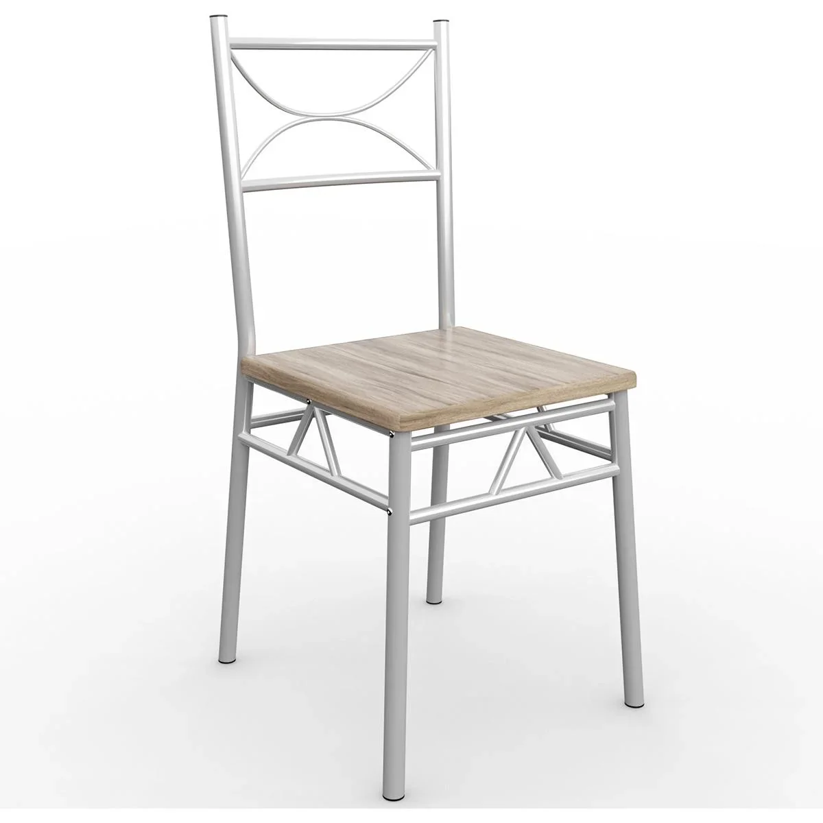 5-teiliges Lounge-Set "Paul" - Esstisch + 4 Stühle - Eiche - 1