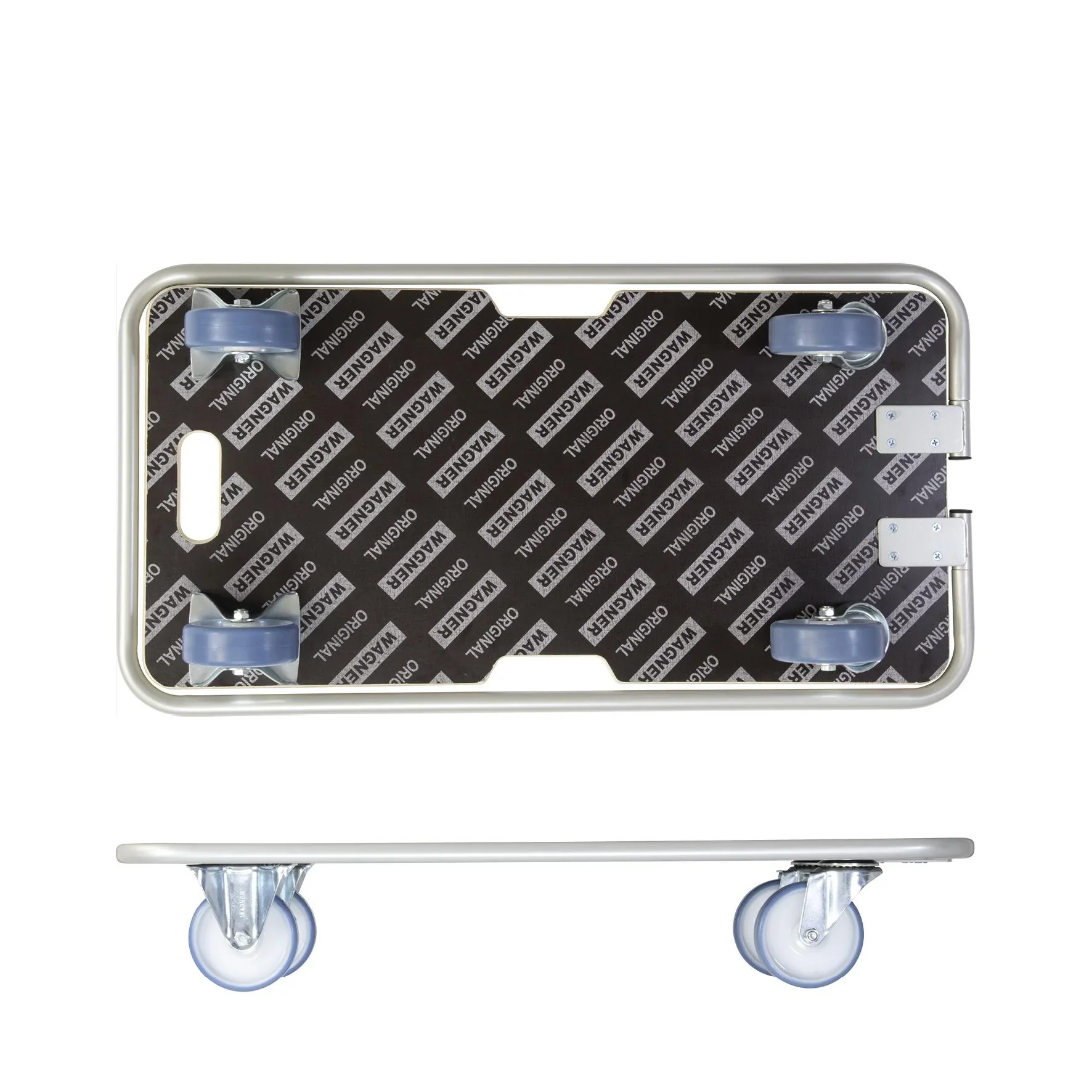 Transporthilfe MM 1345, 74 x 36,5 x 14,5 cm, softe Rollen Ø 100 mm Rollenlager, Bügel, Multiplex FSC®, Tragkraft 300 kg - 4