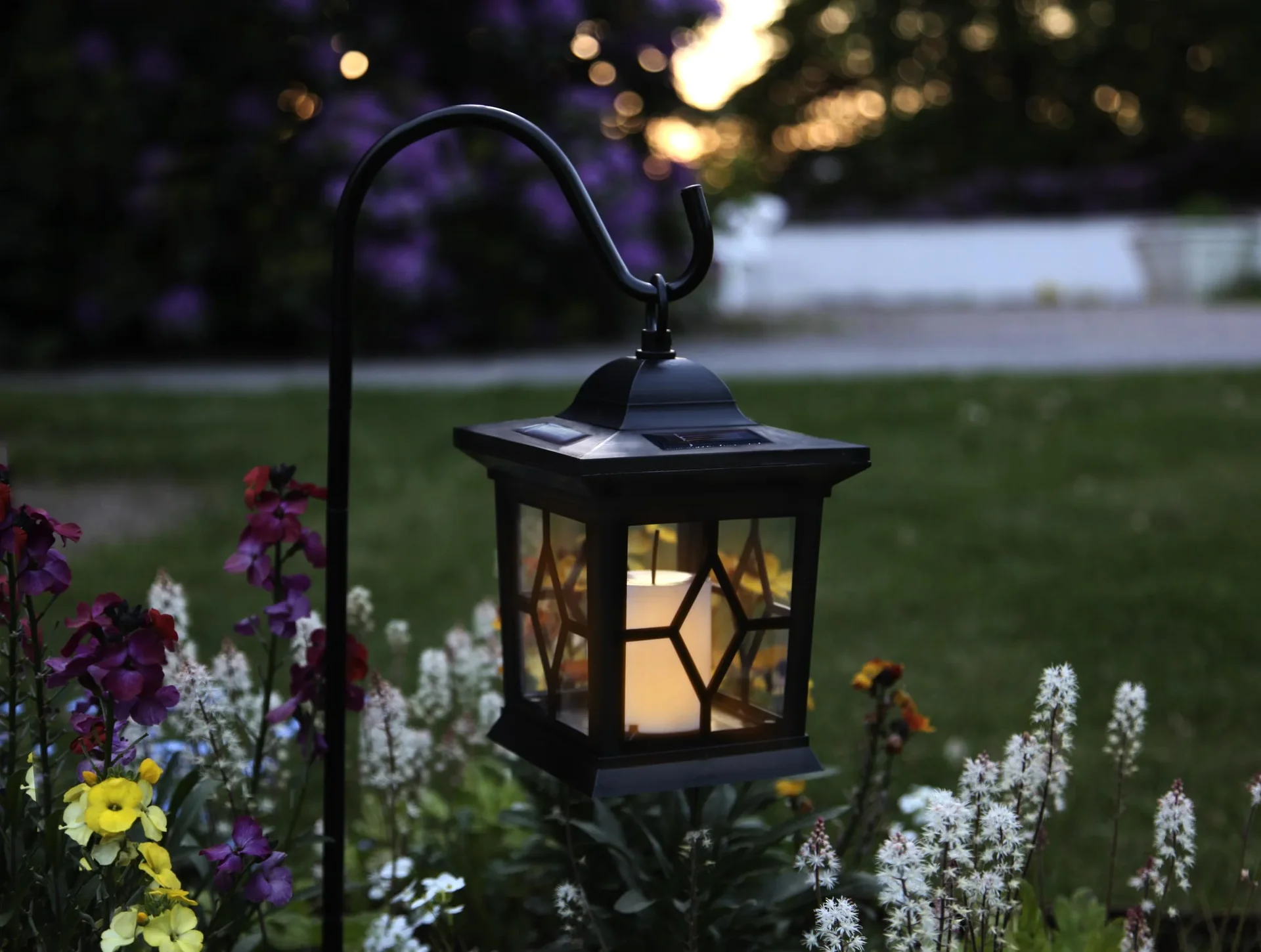 LED Solarlaterne für den Außenbereich, 50 cm groß - 0