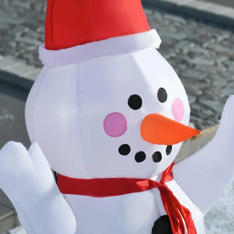 Aufblasbarer Weihnachtsbaum Weihnachtsdekoration mit Schneemann 185 cm - 0