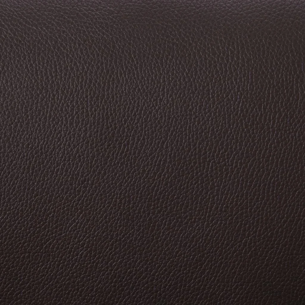 Massagesitz verstellbar mit Fußhocker Kunstleder braun - 5