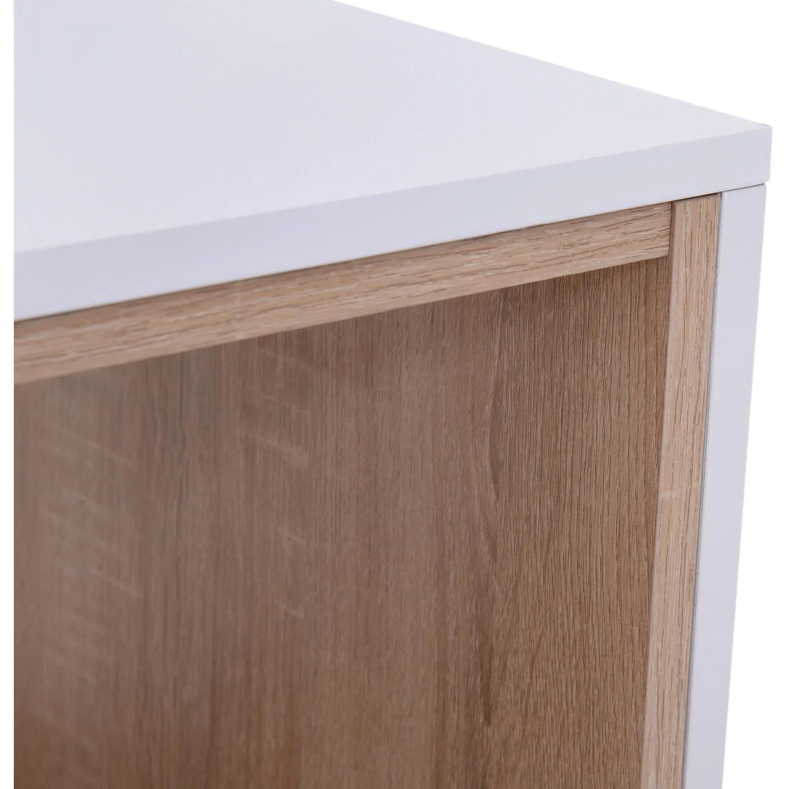 Nachttisch Nachtschrank Beistelltisch Flurkommode mit 1 offenem Fach 45 x 45 x 50 cm - 0