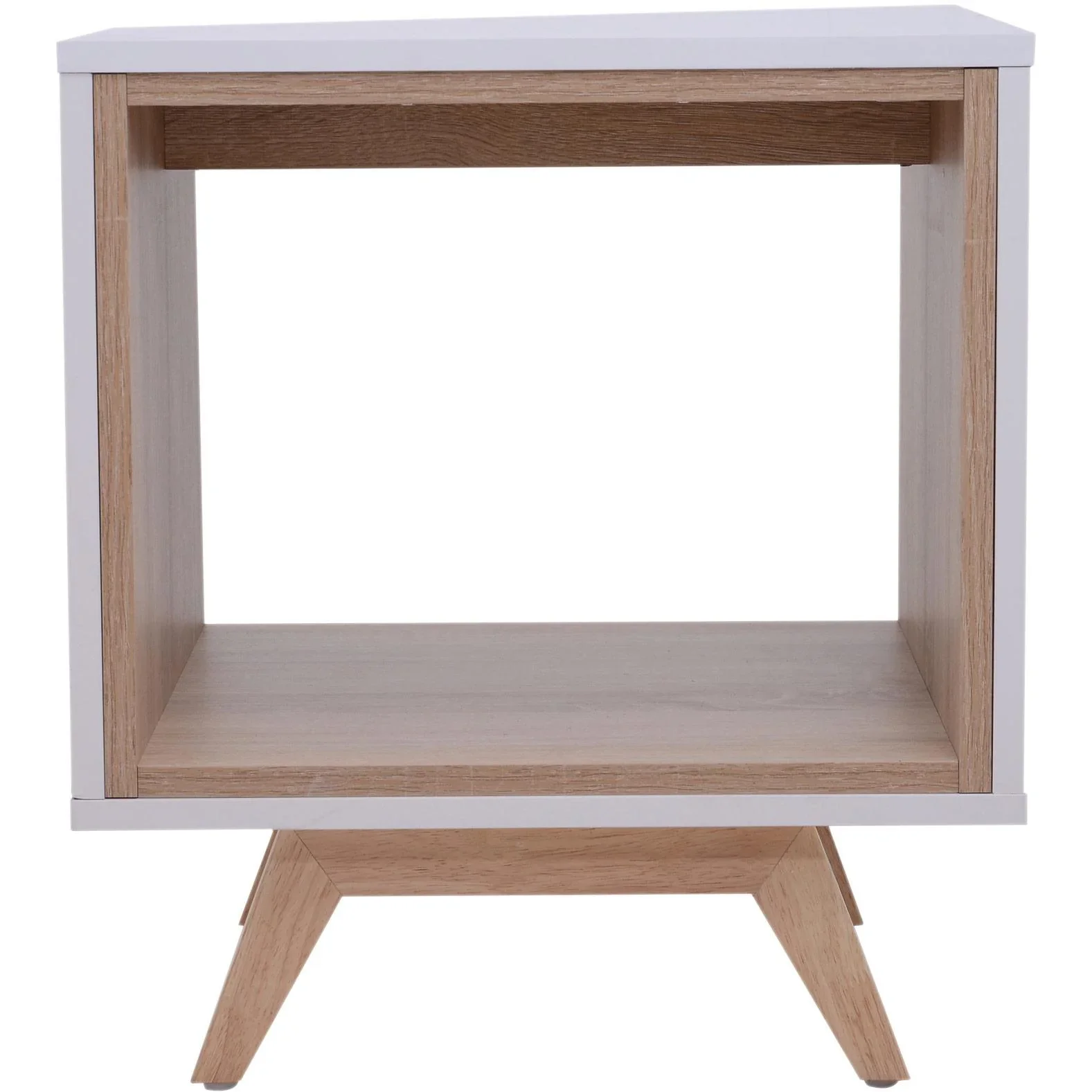 Nachttisch Nachtschrank Beistelltisch Flurkommode mit 1 offenem Fach 45 x 45 x 50 cm - 2