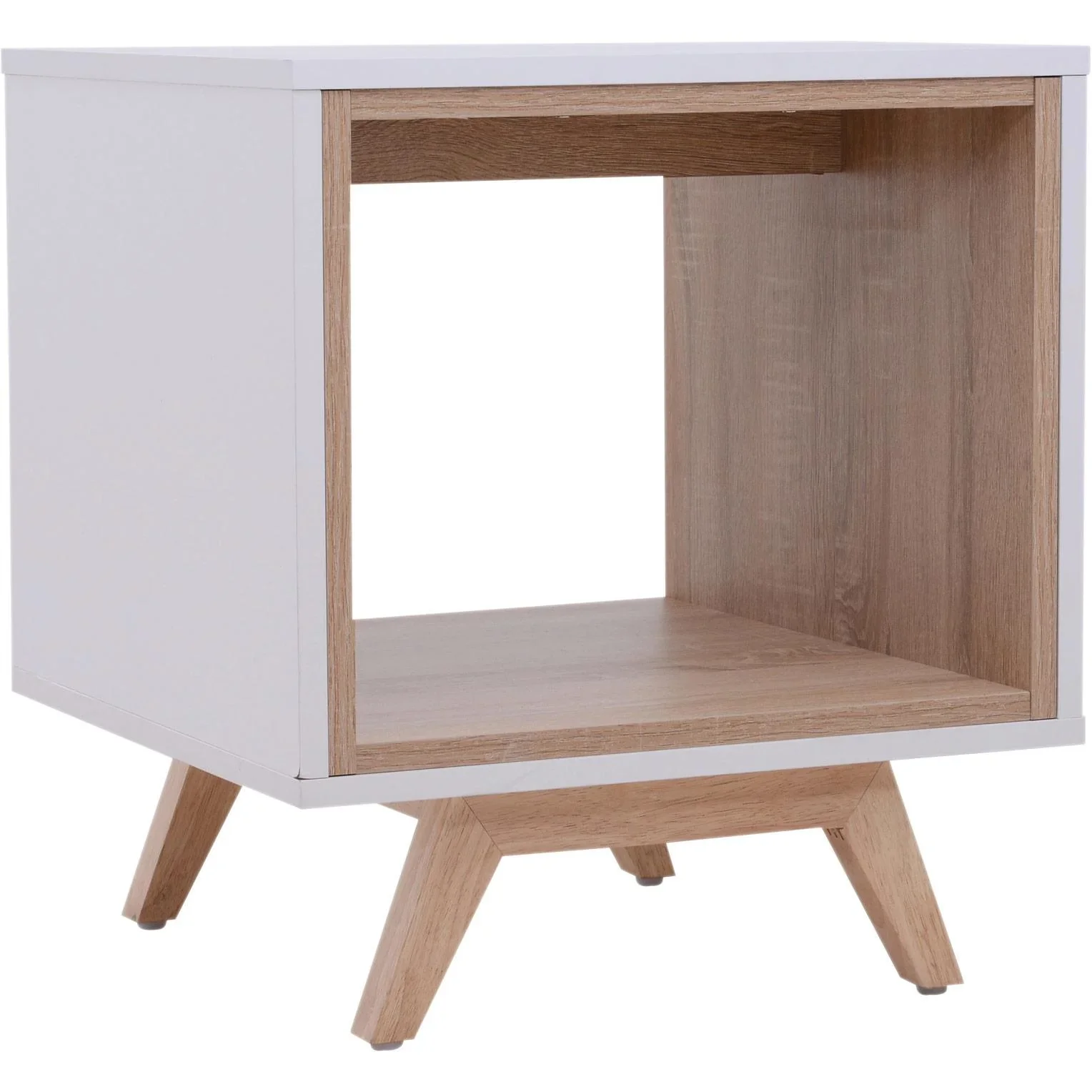 Nachttisch Nachtschrank Beistelltisch Flurkommode mit 1 offenem Fach 45 x 45 x 50 cm - 4