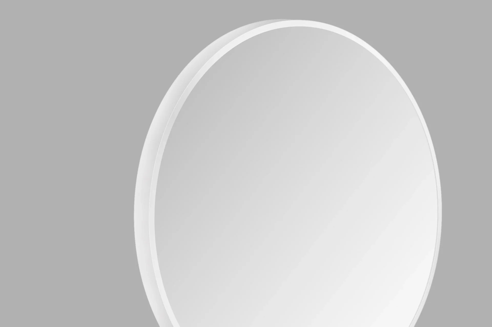 Dekorativer runder Wandspiegel in weiß matt Ø 80 cm - hochwertiger robuster Aluminiumrahmen - 2