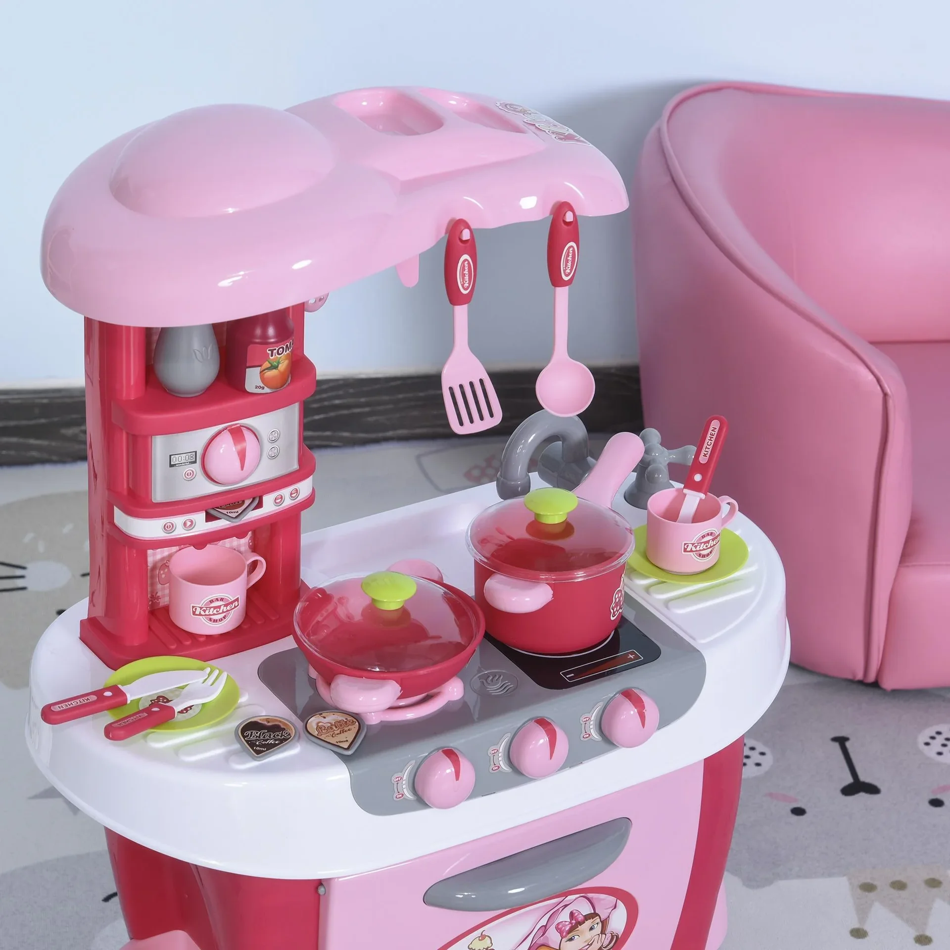 Kinderspielküche mit 38-teiligem Zubehörset - 5