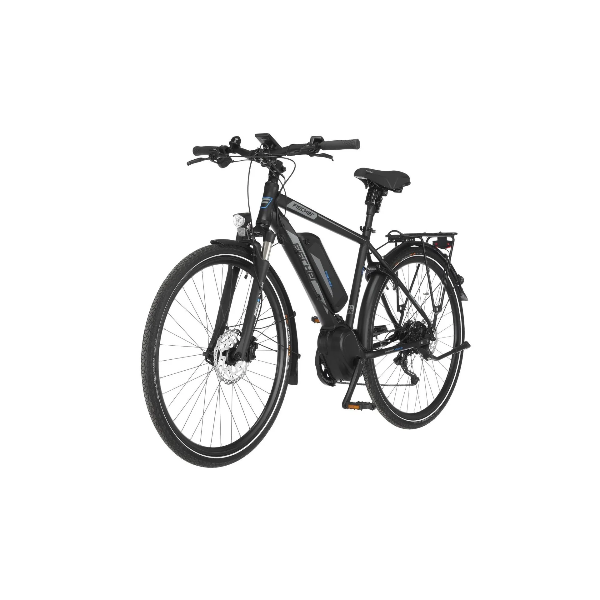 Herren E-Bike Trekking, 28 Zoll, Rahmengröße 55 cm, 10-Gang Kettenschaltung, schwarz matt, VIATOR ETH 1861 - 0