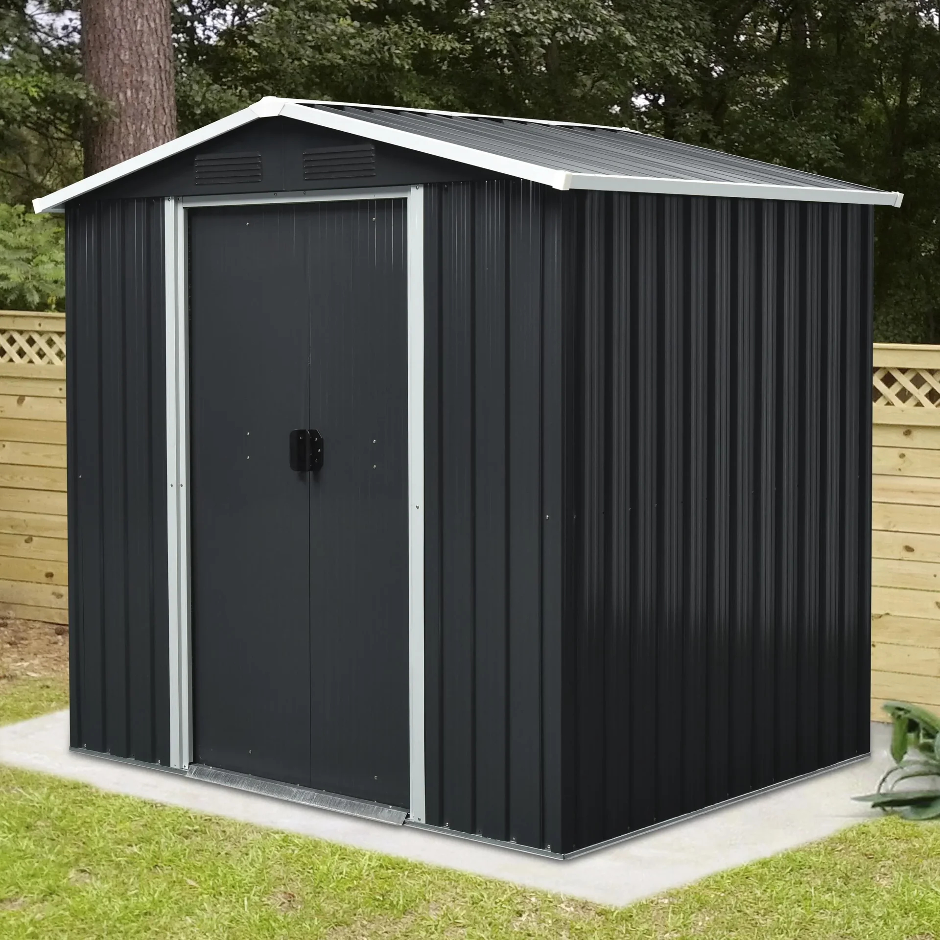 Gerätehaus Düsseldorf II 65, Schiefer/Creme - 4