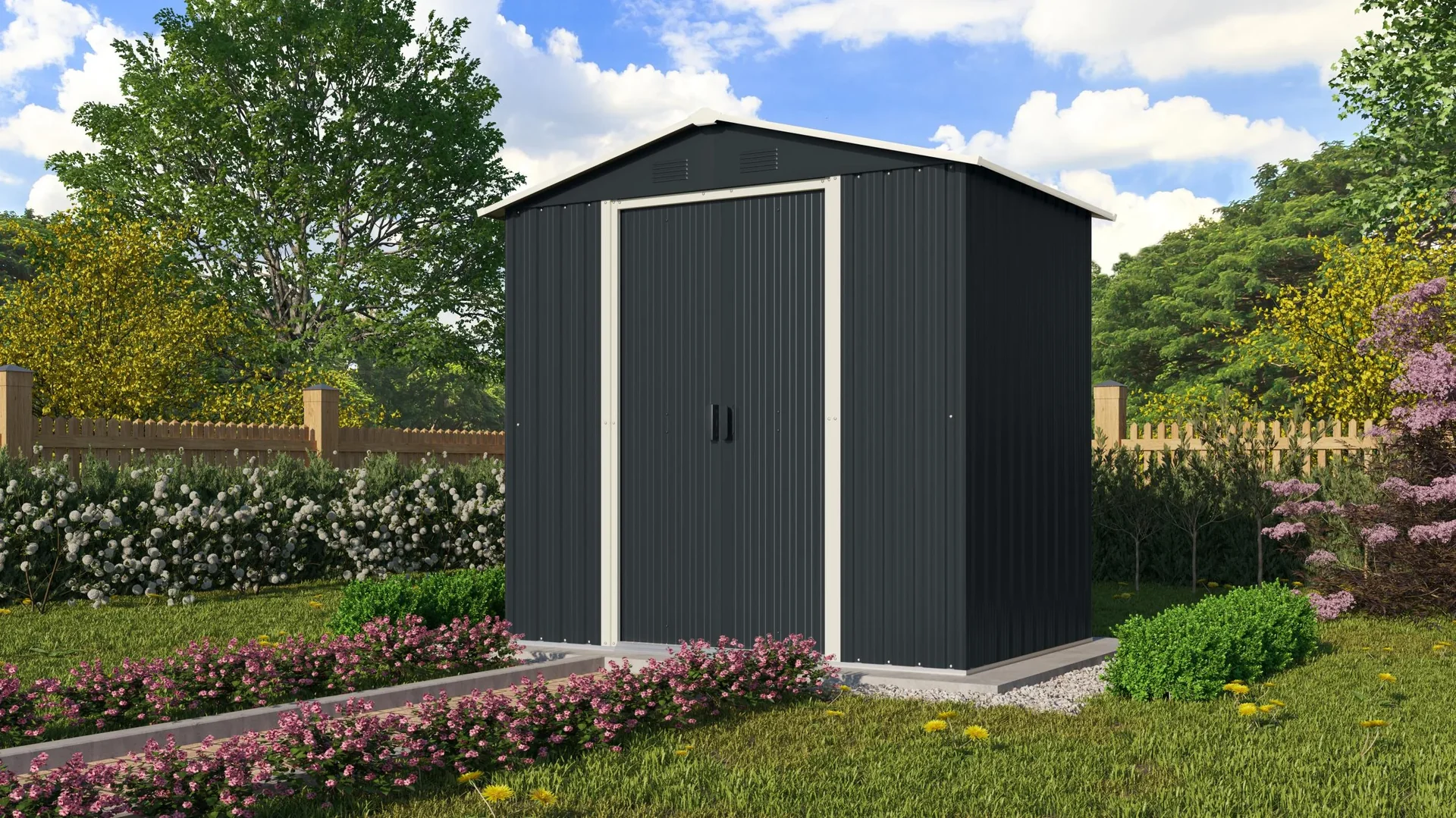 Gerätehaus Düsseldorf II 65, Schiefer/Creme - 5