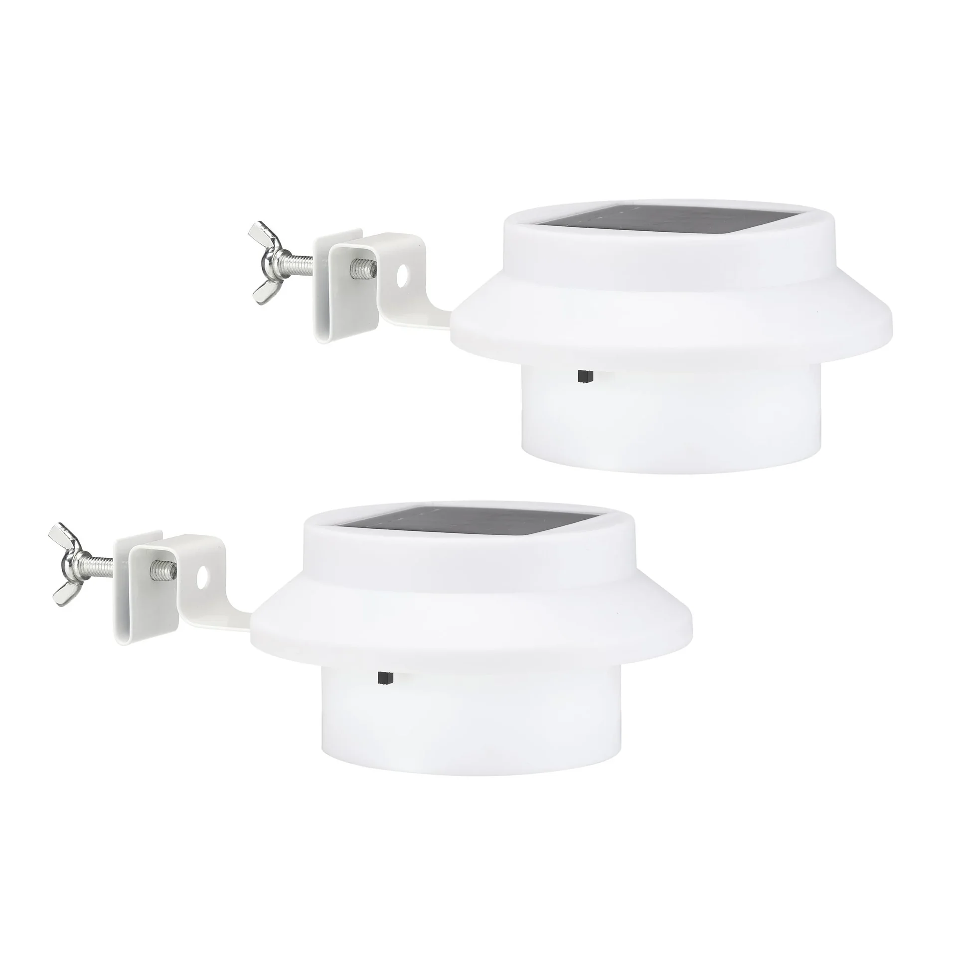 LED Solar Dachrinnenleuchten, 2er Set, weiß - 1