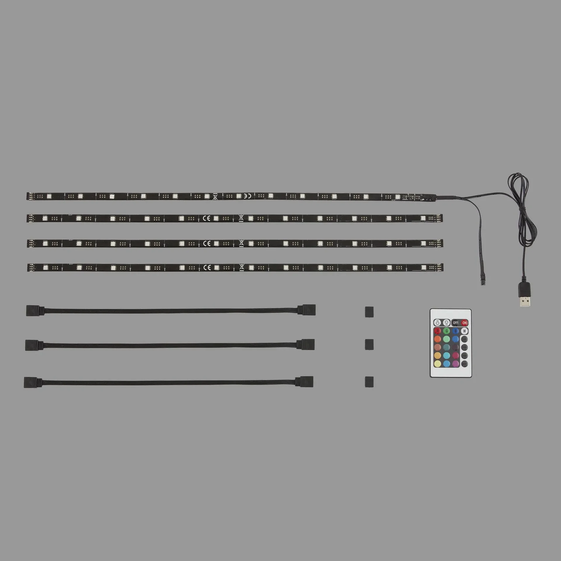 TV-LED Beleuchtungs-Set 2 m Farbwechsel, 48 RGB-LEDs, 3 x Verbinder und 3 x Verbindungskabel - 3