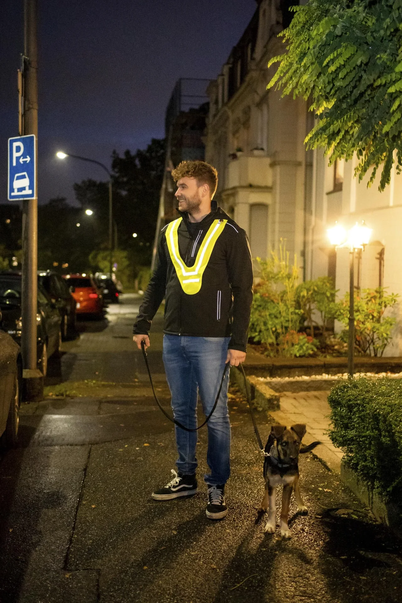 Reflektorkragen gelb, Einheitsgröße - 0