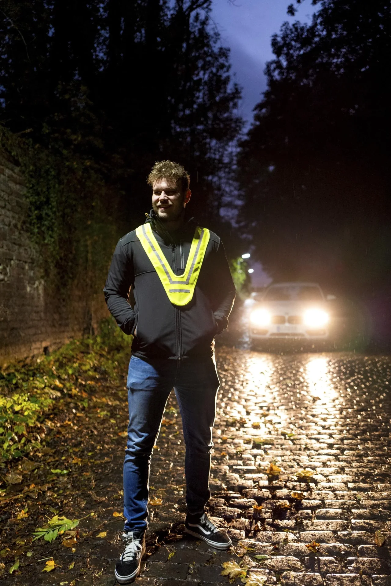 Reflektorkragen gelb, Einheitsgröße - 1