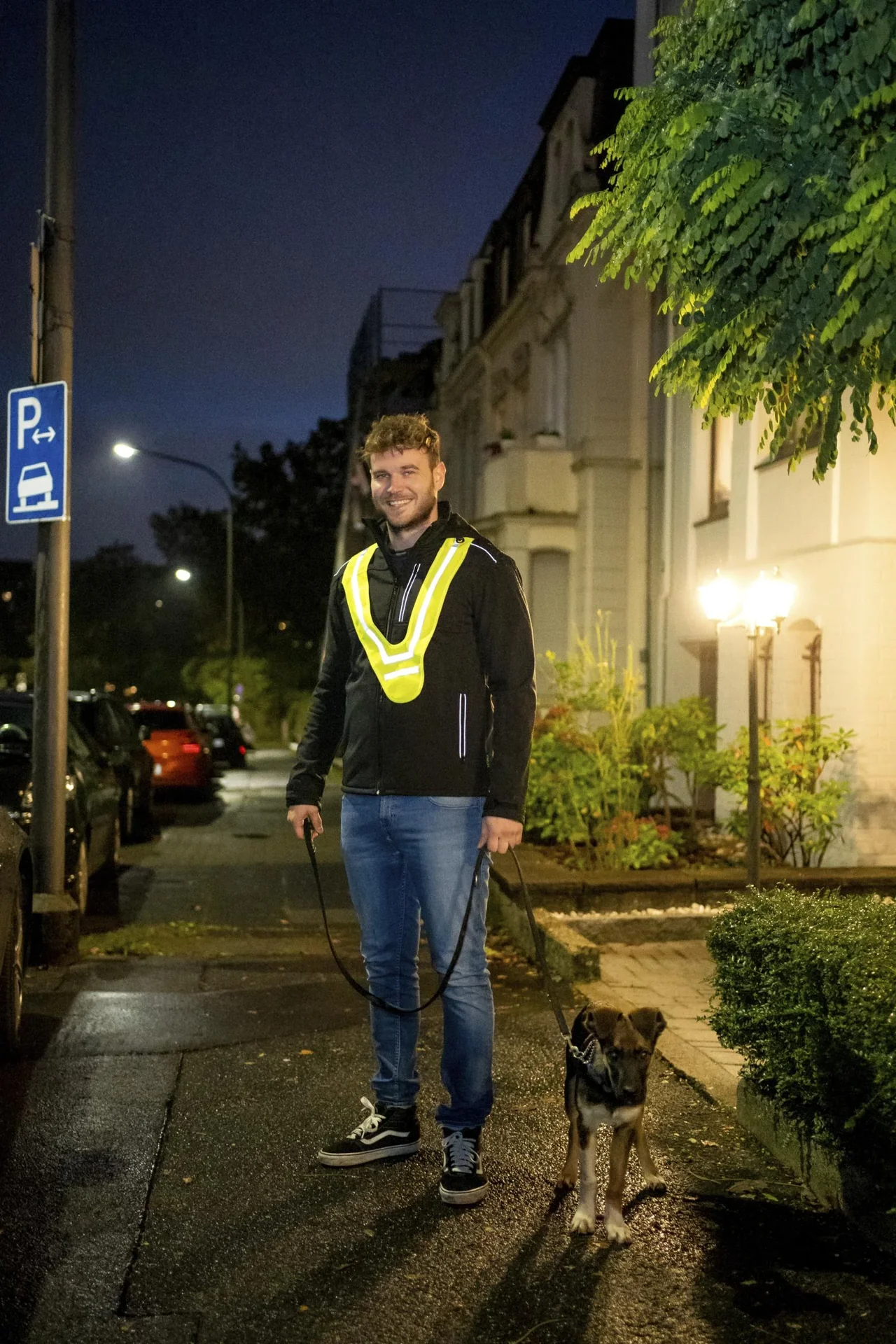 Reflektorkragen gelb, Einheitsgröße - 4