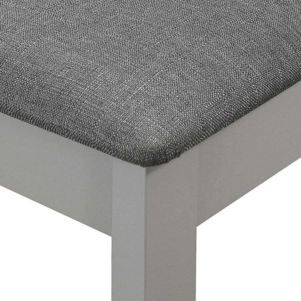 Esszimmerstühle mit Kissen 2tlg. Massivholz grau - 3