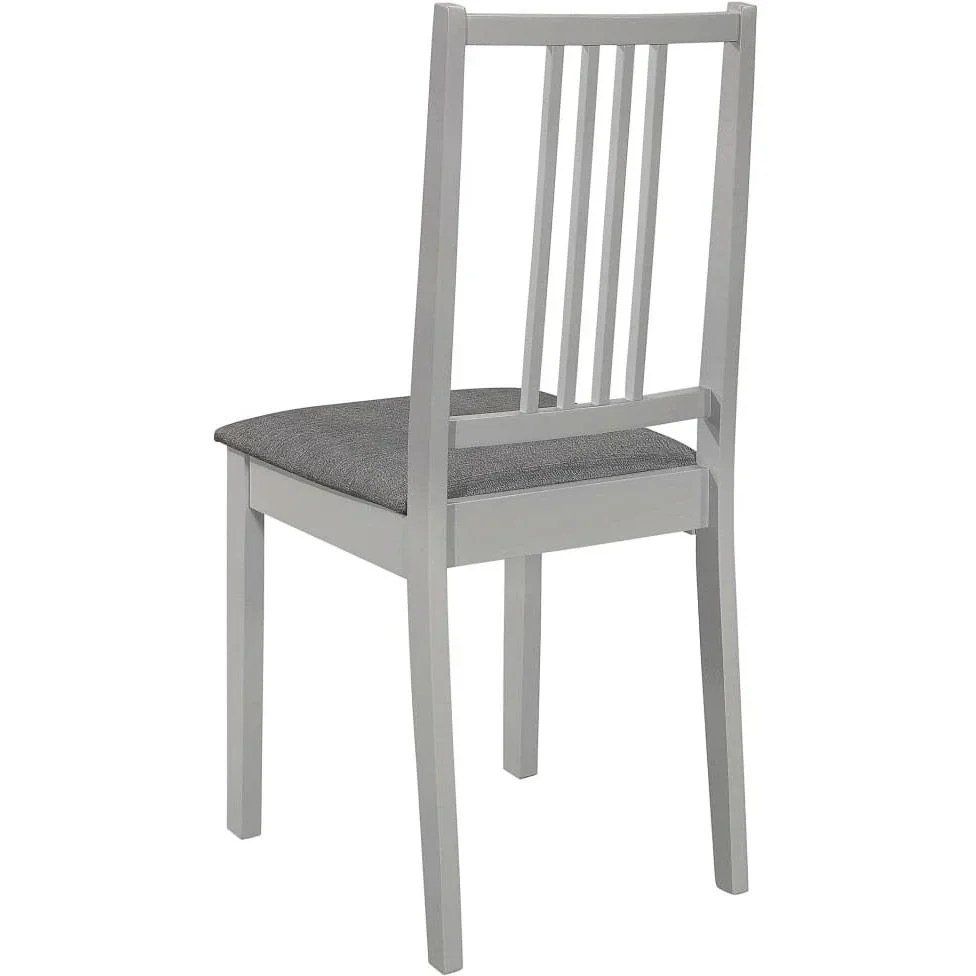 Esszimmerstühle mit Kissen 2tlg. Massivholz grau - 4