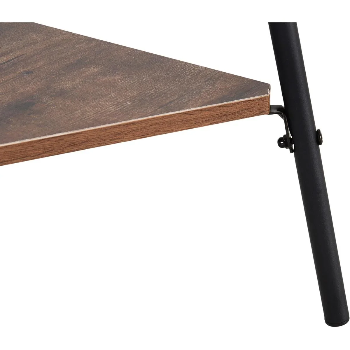 Kleiderständer mit 2 Ablagefächen schwarz - 0