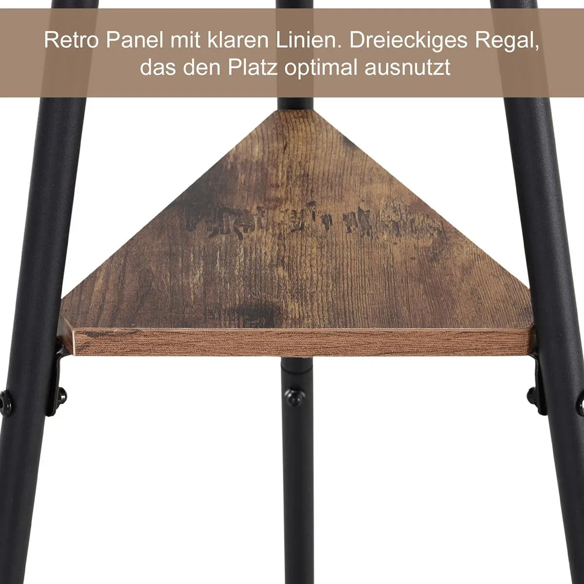 Kleiderständer mit 2 Ablagefächen schwarz - 1