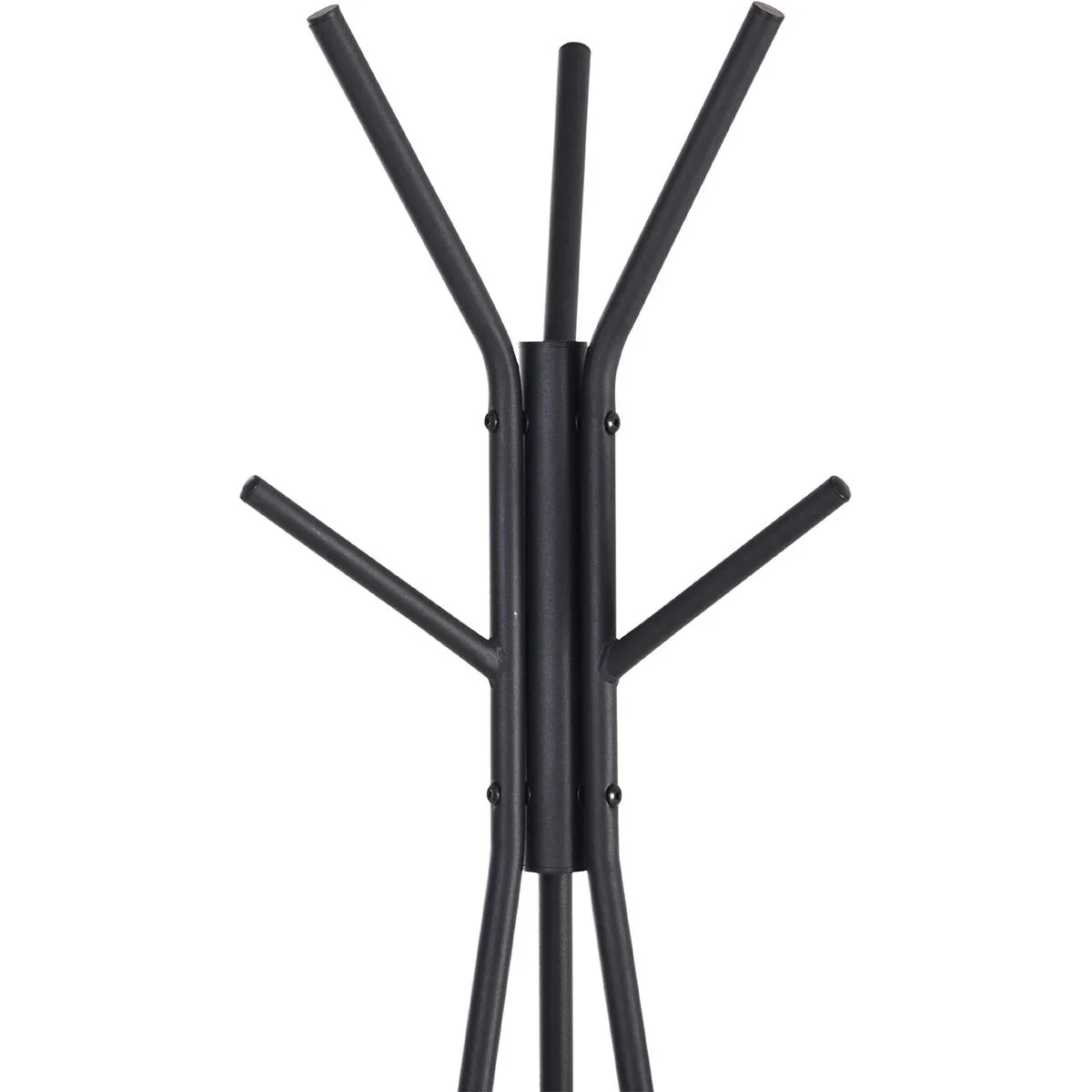 Kleiderständer mit 2 Ablagefächen schwarz - 7