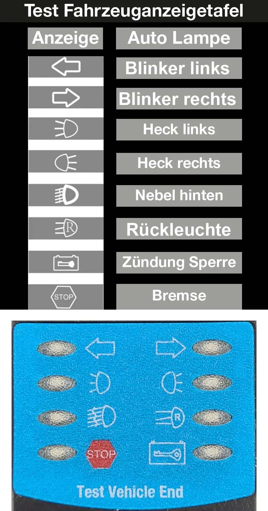 Anhänger-Beleuchtungstester, 13-polig mit Akku - 2