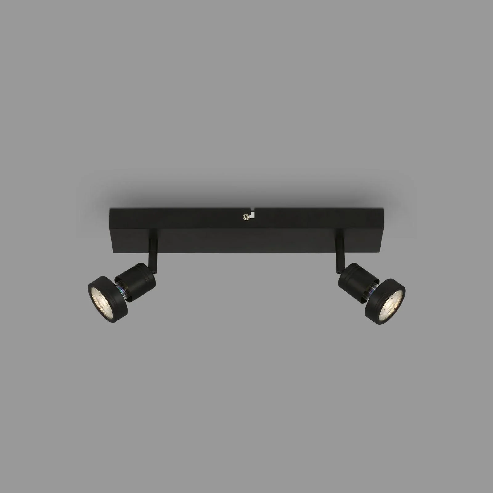 LED Spotleuchte 2-flammig, schwarz, 2 x GU10 Fassung, inklusive 2 x LED Leuchtmittel, 4,9 Watt, 460 lm, 3000 K - 1