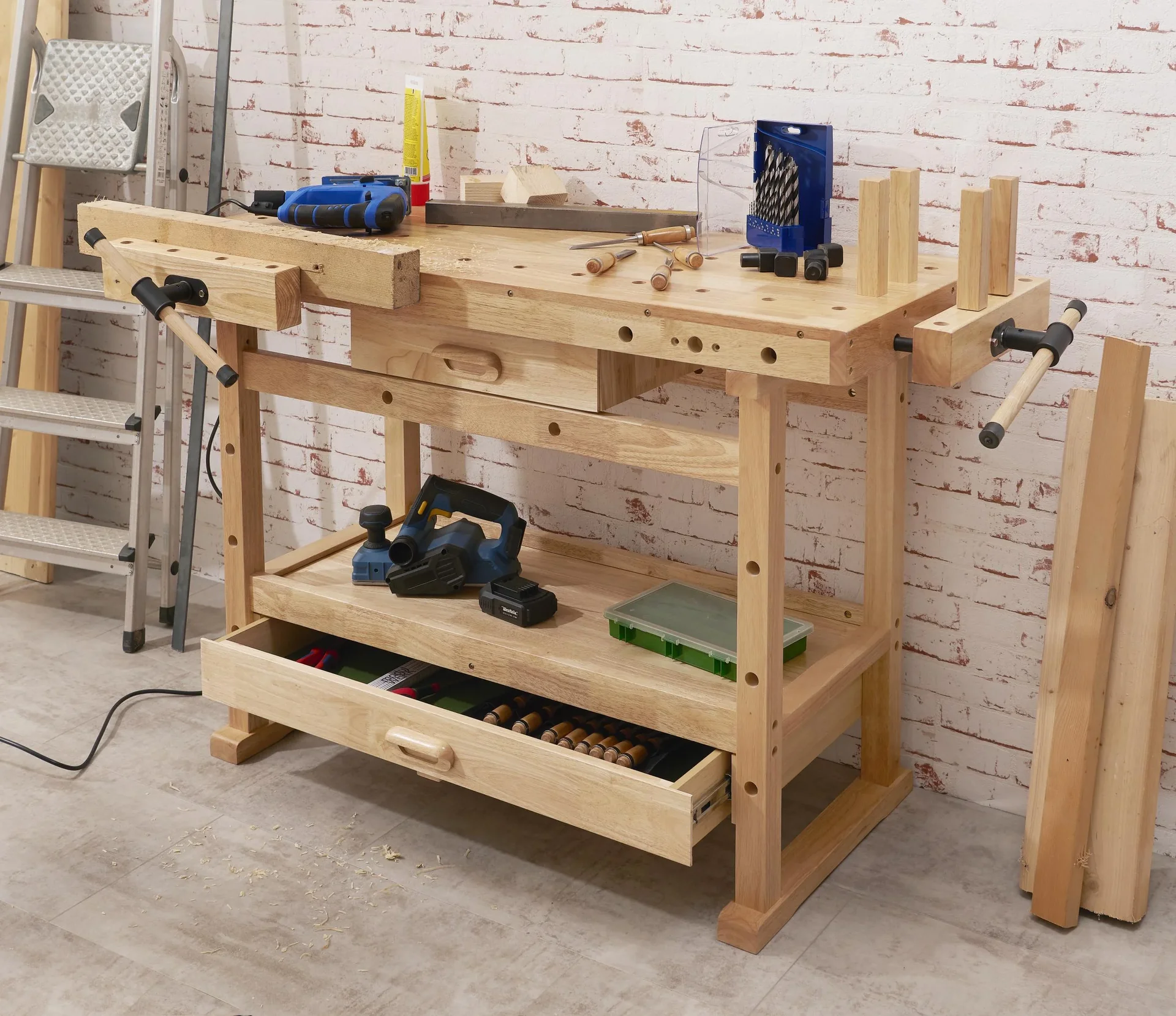 Hobelbank HBZ mit 1 Schublade 882 x 335 x 96 mm - 1