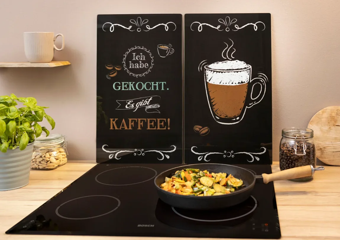 Herdabdeckplatten "Coffeetime" 2er-Set - 1