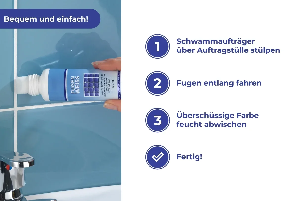 Fugenweiß mit Schwammaufträger 125 ml - 2