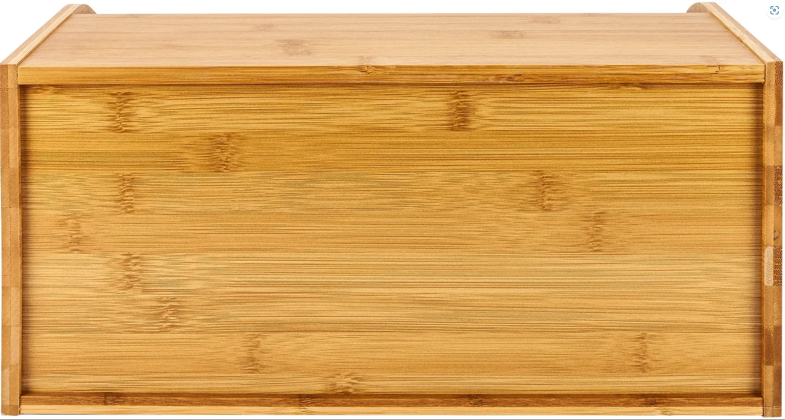 Bambus Brotkasten mit Rolldeckel (Motiv: Brotauswahl) - 1