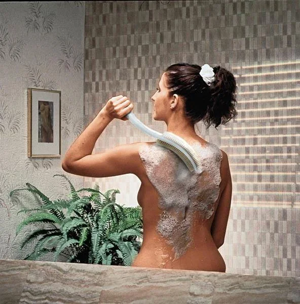 Massagebürste mit Naturhaarborsten - 0