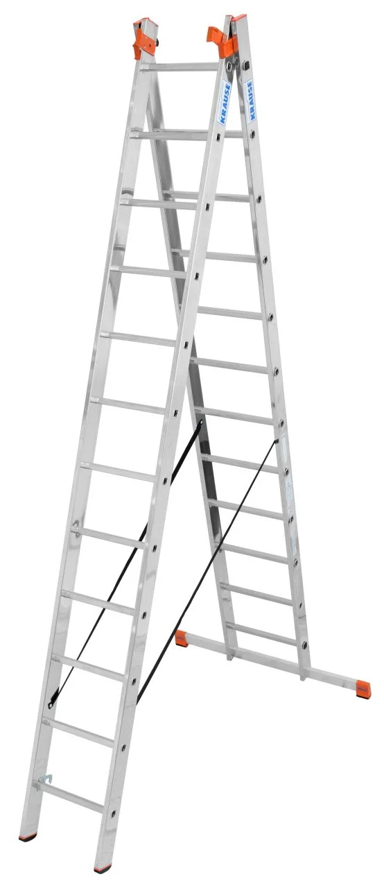 "TRIBILO" SPROSSEN-VIELZWECKLEITER, DREITEILIG 3x12 SPROSSEN - 1
