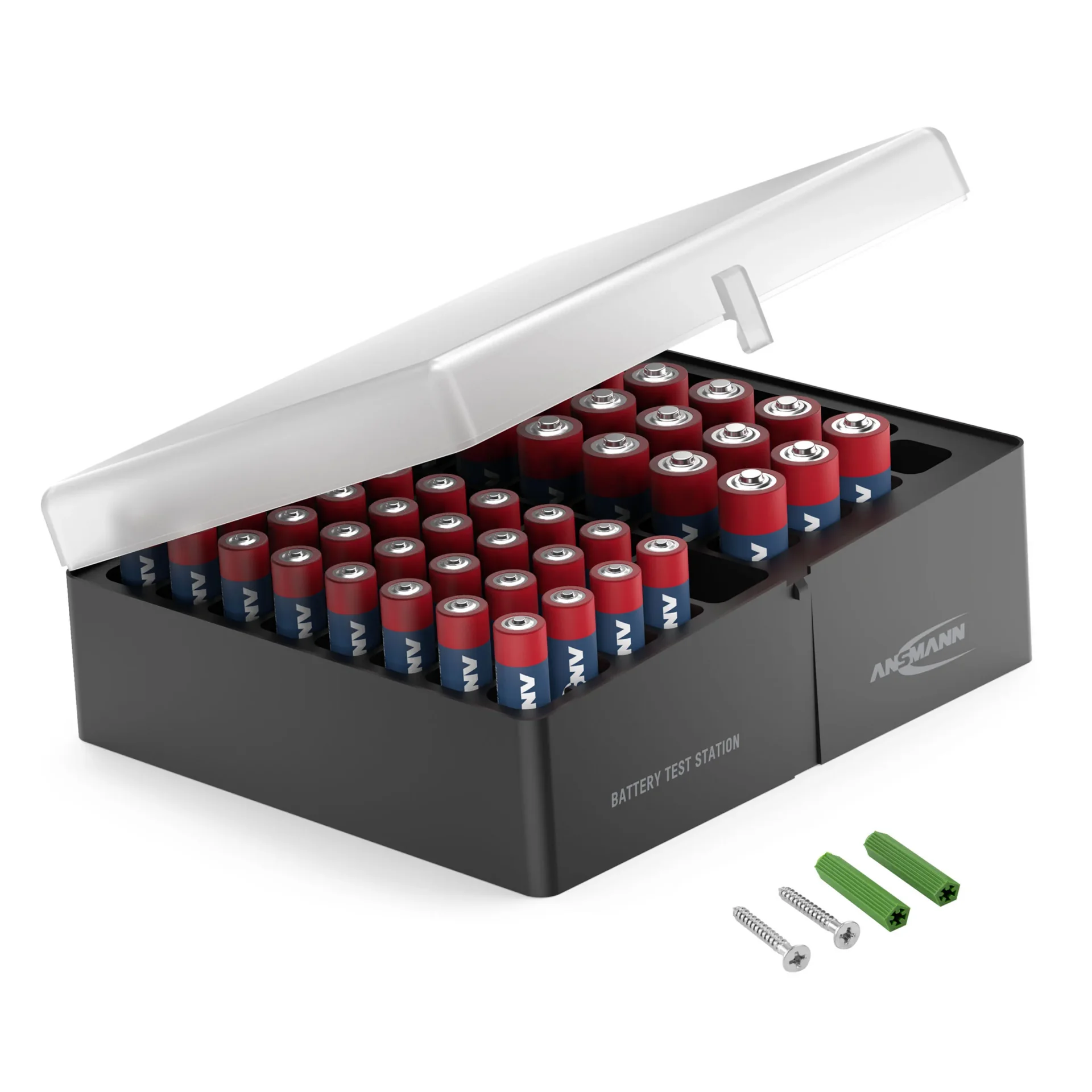 Aufbewahrungsbox für bis zu 56 Zellen, inklusive 52 Batterien - 4