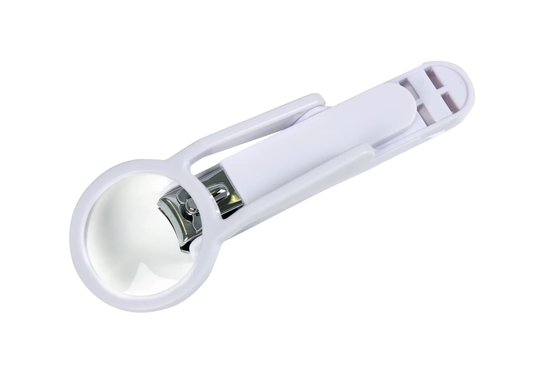 Nagelknipser mit Lupe, weiß - 4