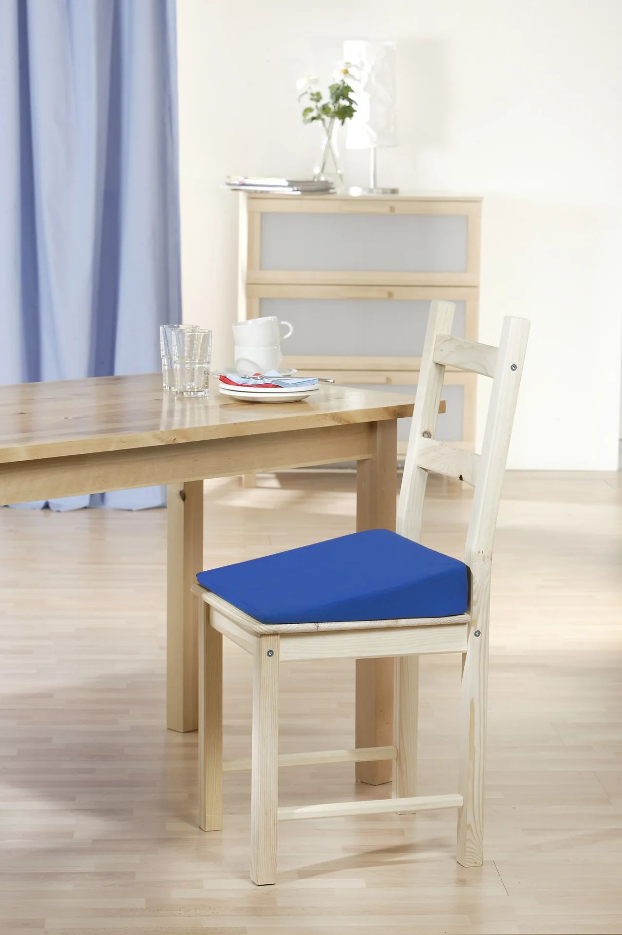 Auto-Sitzkissen Keil mit Bezug, blau - 1