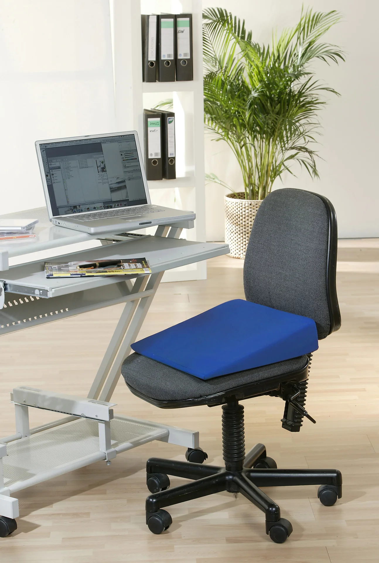 Auto-Sitzkissen Keil mit Bezug, blau - 4