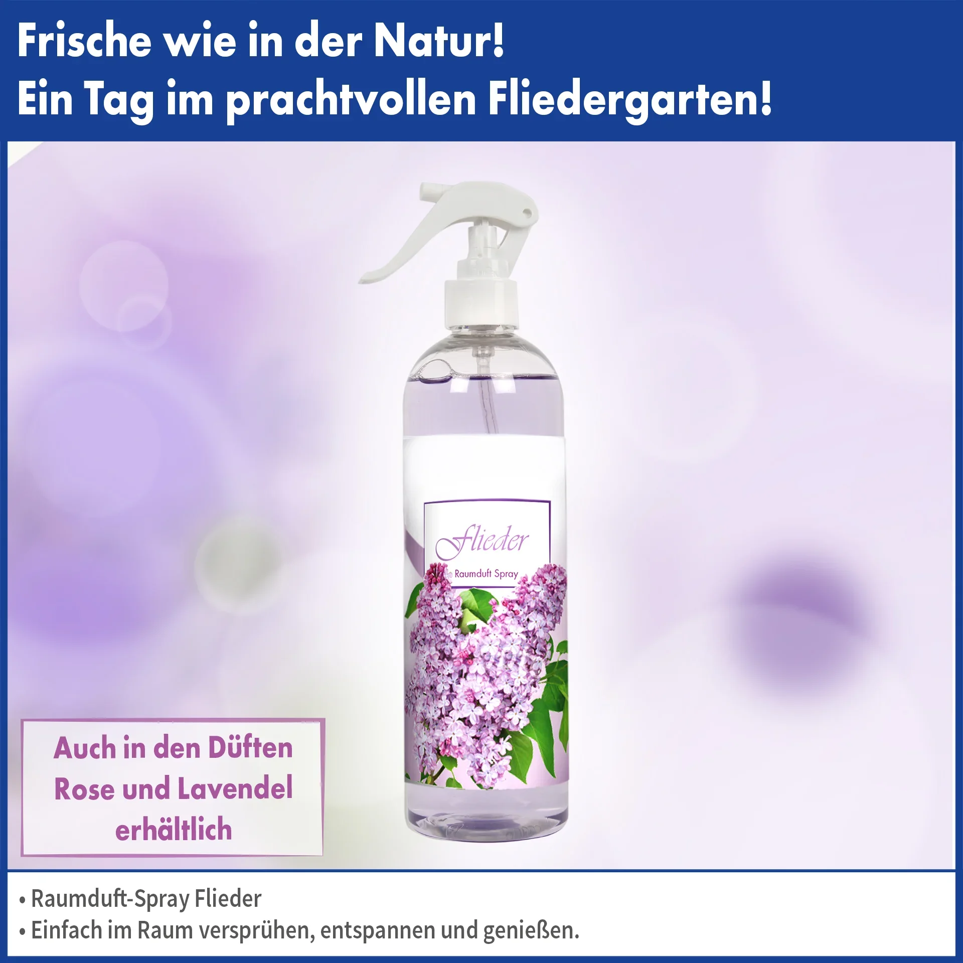 Raumduft Spray Flieder 500 ml - 0