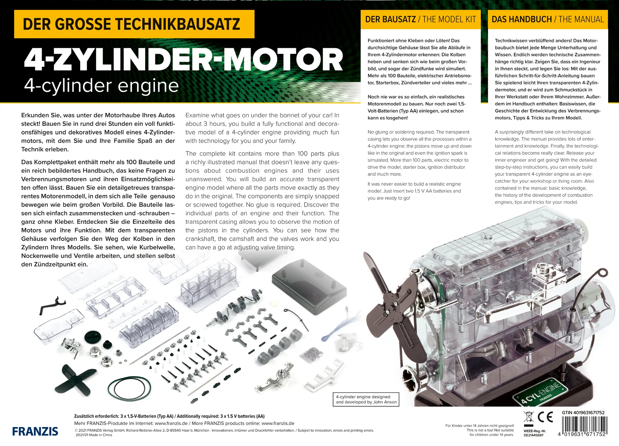 Der große Technikbausatz 4-Zylinder-Motor - 2