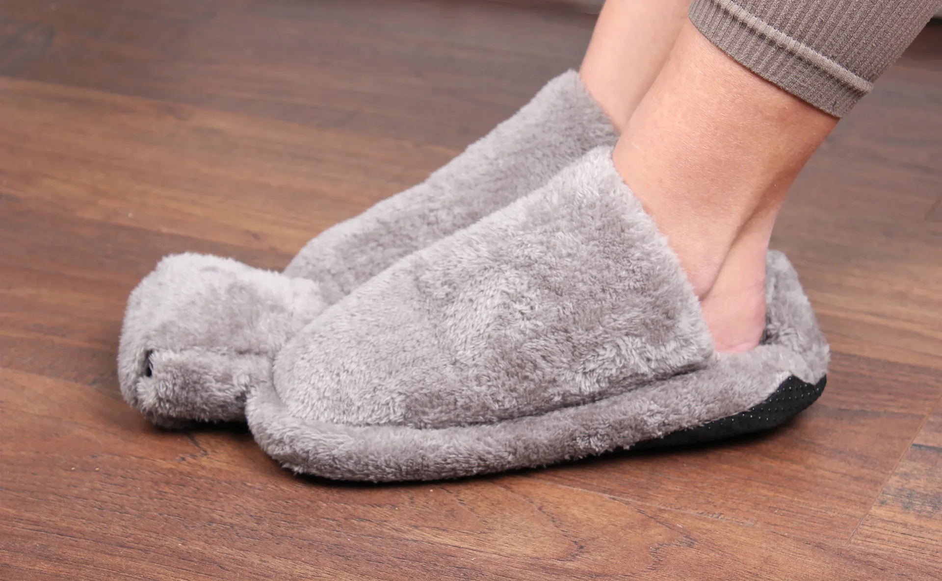 Fußwärmer inkl. Wärmflasche, grau - 2