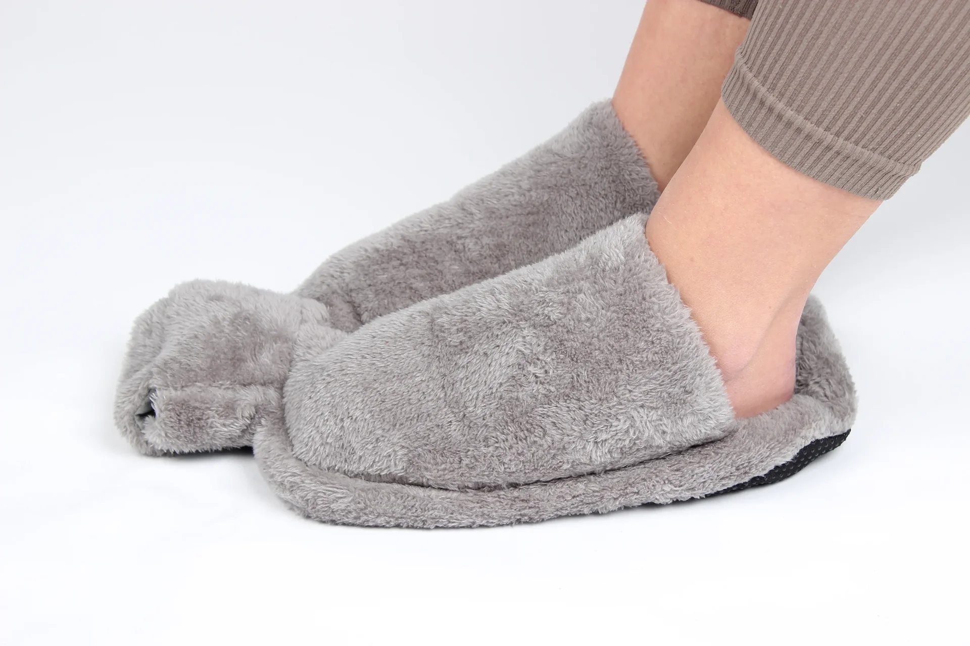 Fußwärmer inkl. Wärmflasche, grau - 3