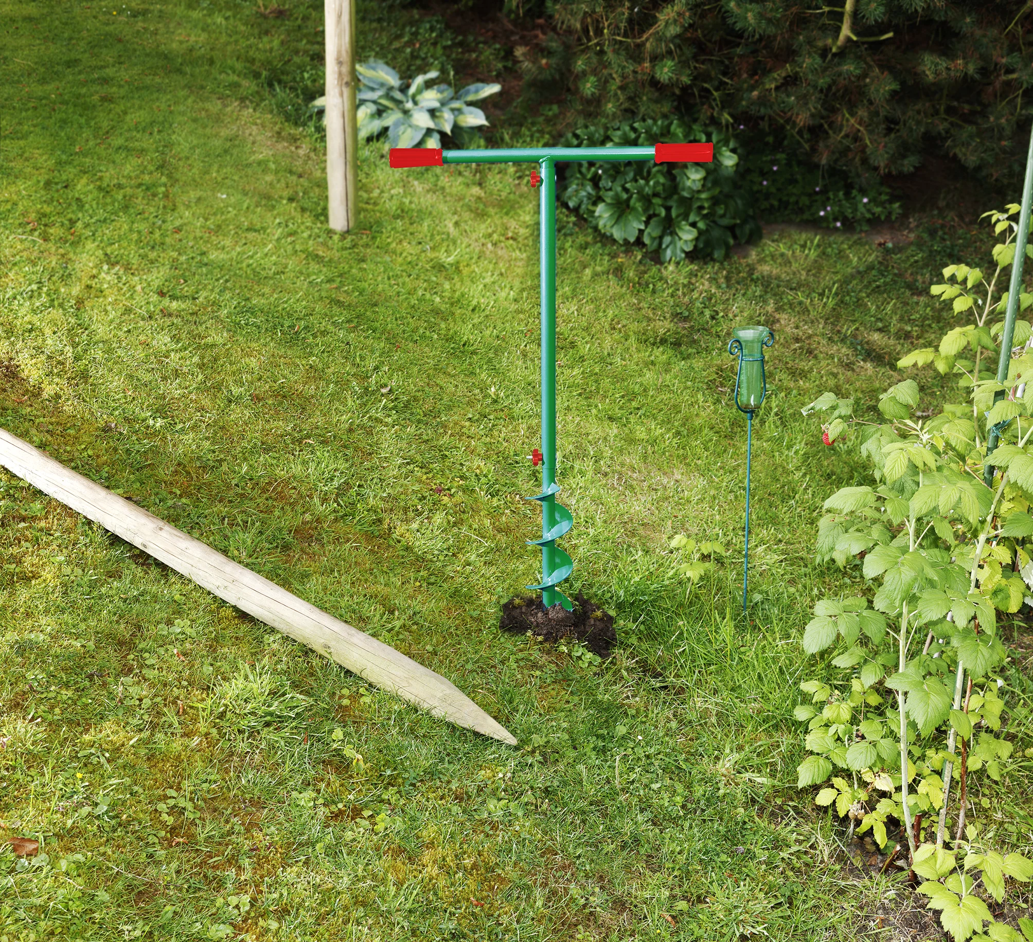 Hand-Erdlochbohrer-Set GMELB,  3 Bohrer mit Verlängerung - 1