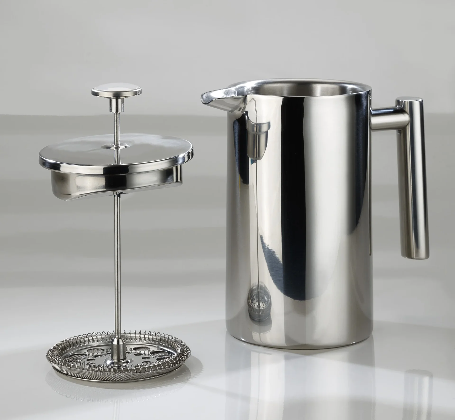 Thermo Kaffeezubereiter French Press, Edelstahl - 1