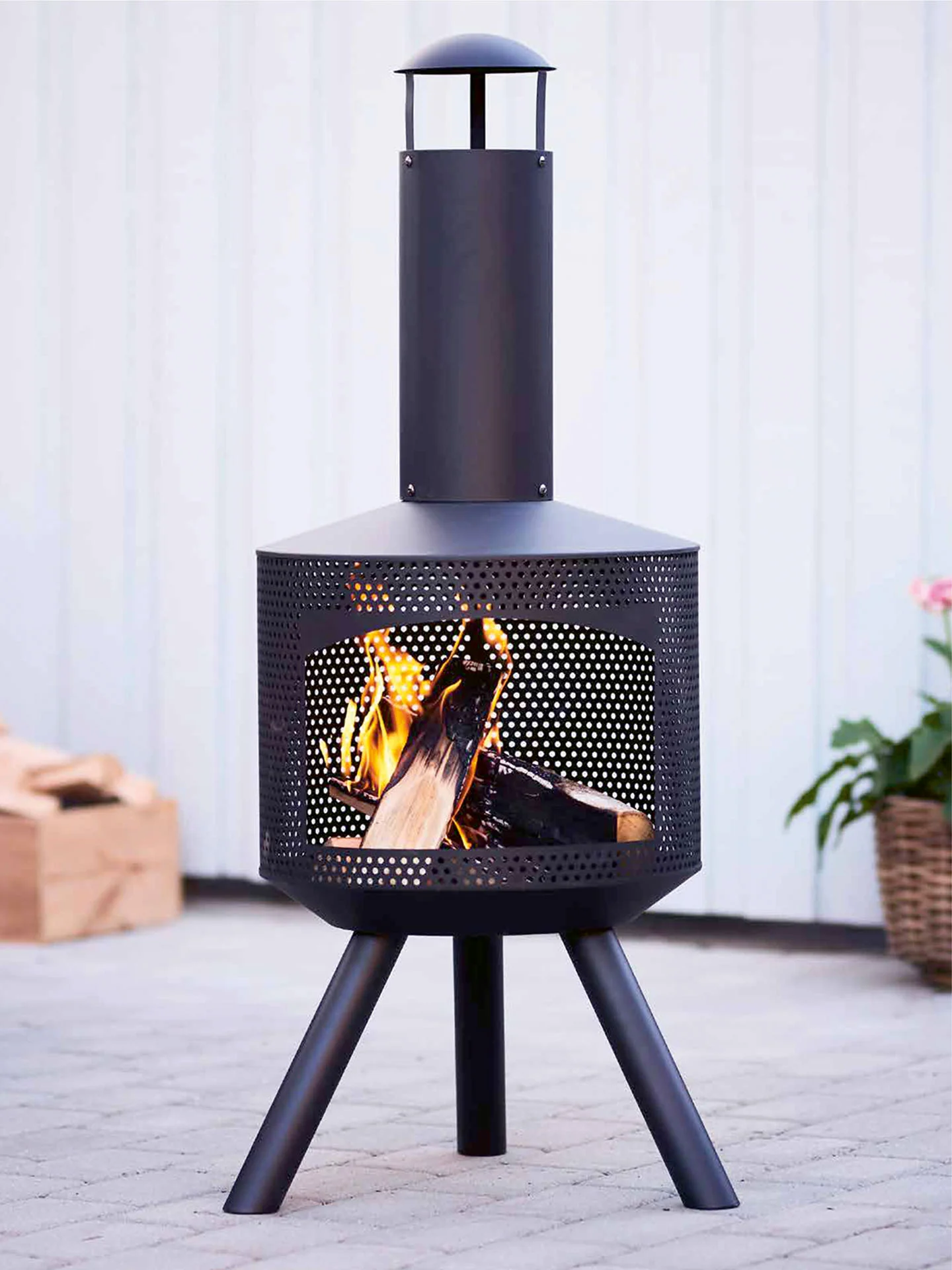 Feuerstelle Kamin Ø 43,5 cm H x 114 cm - 0