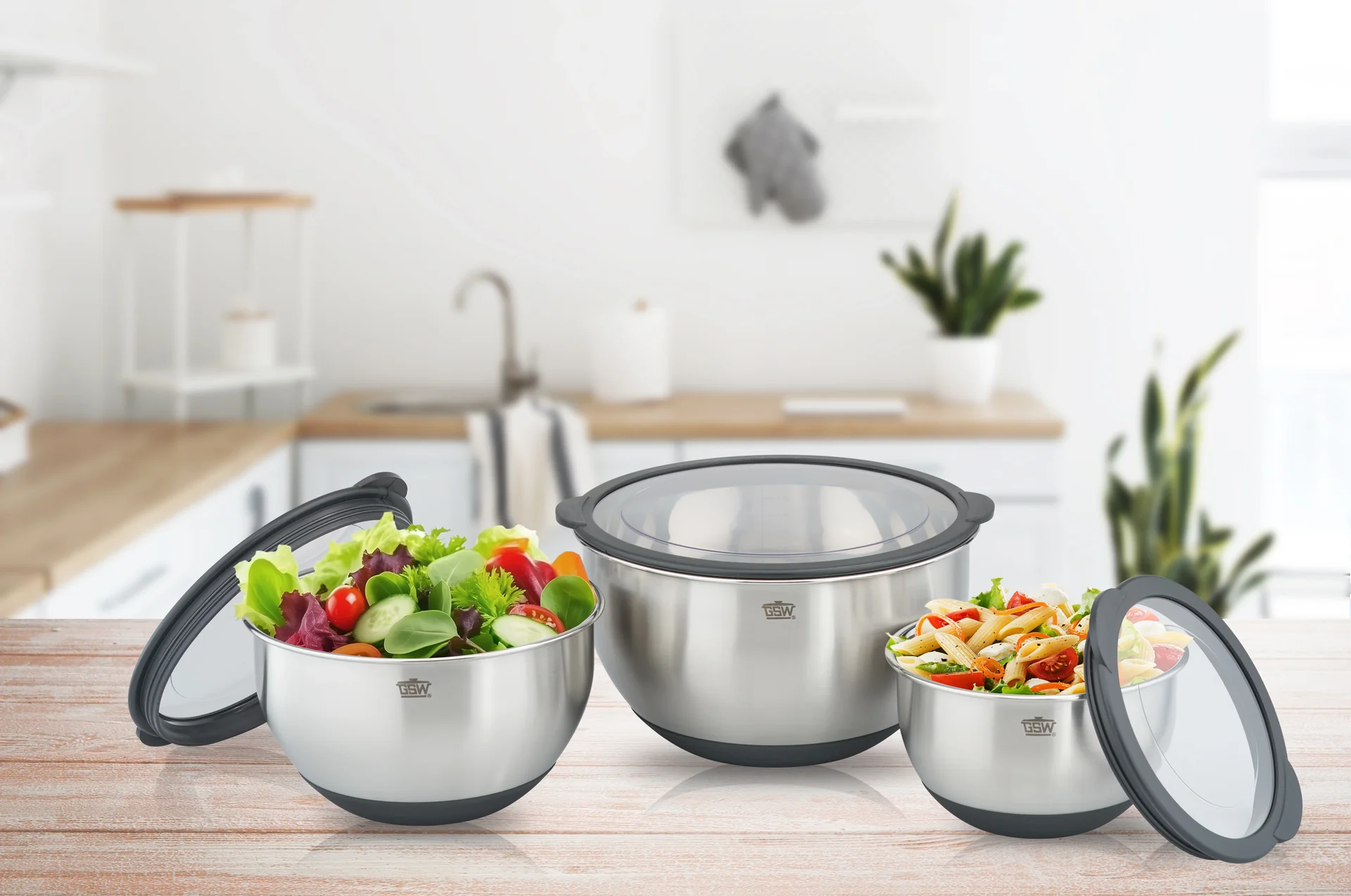 Schüssel Set "Primo" mit Schneebesen, 3-teilig - 1