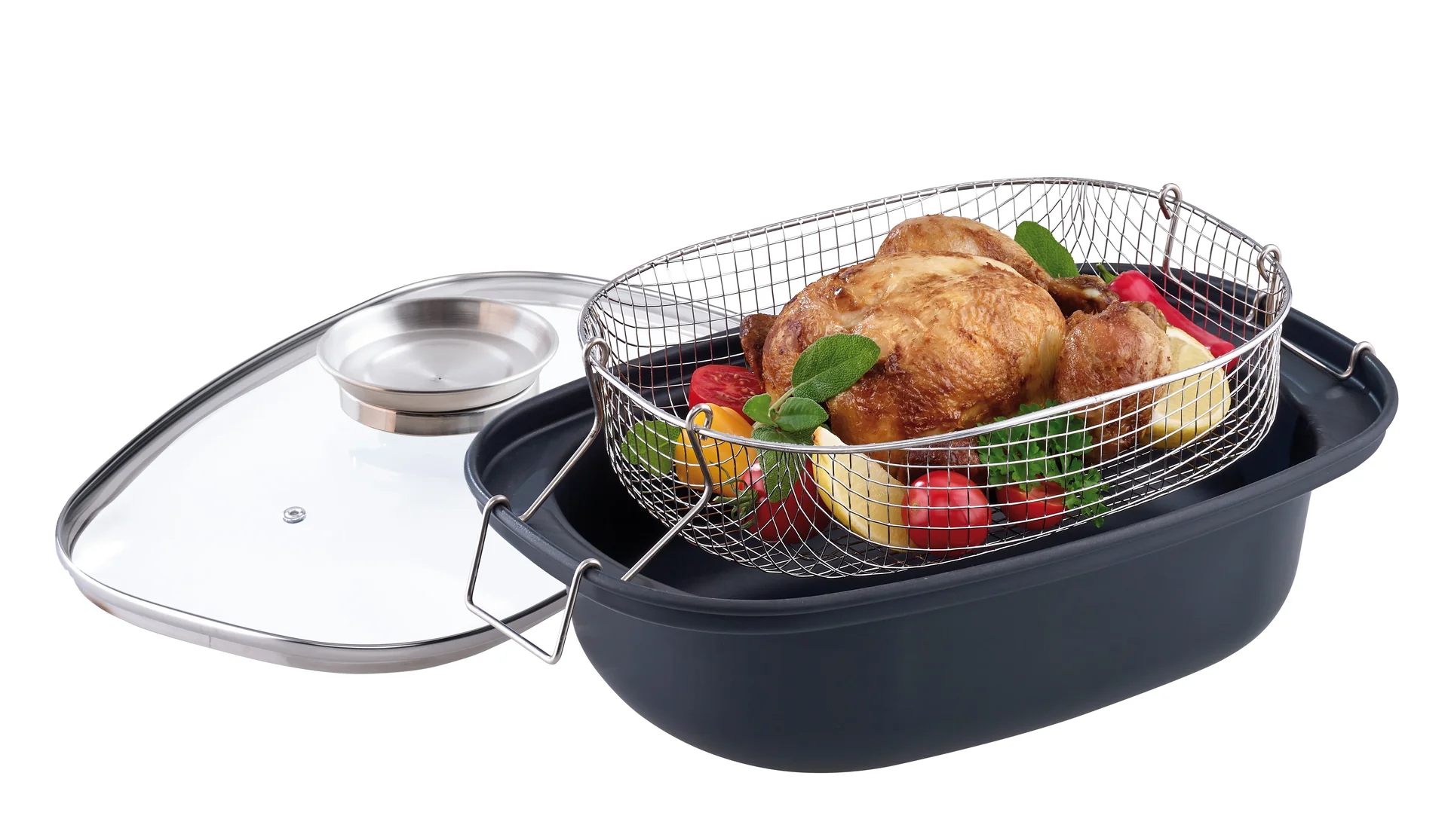 Aromabräter mit Drahteinsatz 32 cm - 1