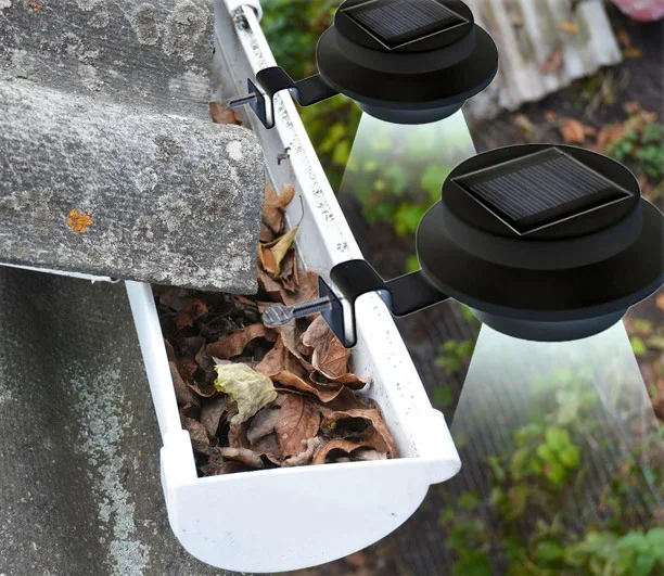 Dachrinnen Solarleuchte, 3er-Set - 3